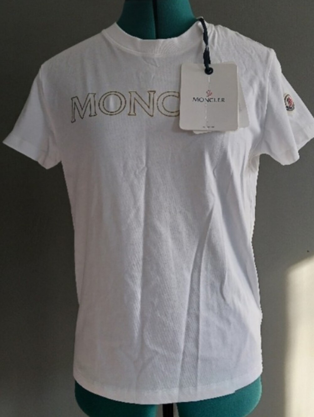 NWT Moncler cotton White T Shirt Size S